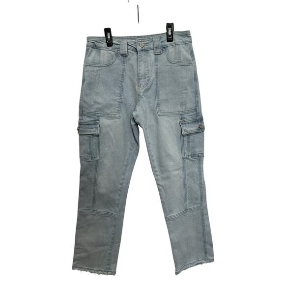 Kancan Women's 7/27 Felicity High Rise Slim Straight Leg Cargo Jeans - Picture 5 of 11